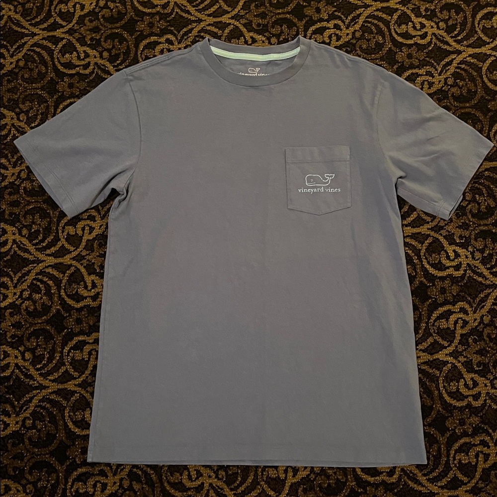 Vineyard Vines Vintage Whale Short Sleeve Pocket Tee Small With Boca Raton Logo